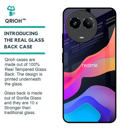 Colorful Fluid Glass Case for Realme 11x 5G