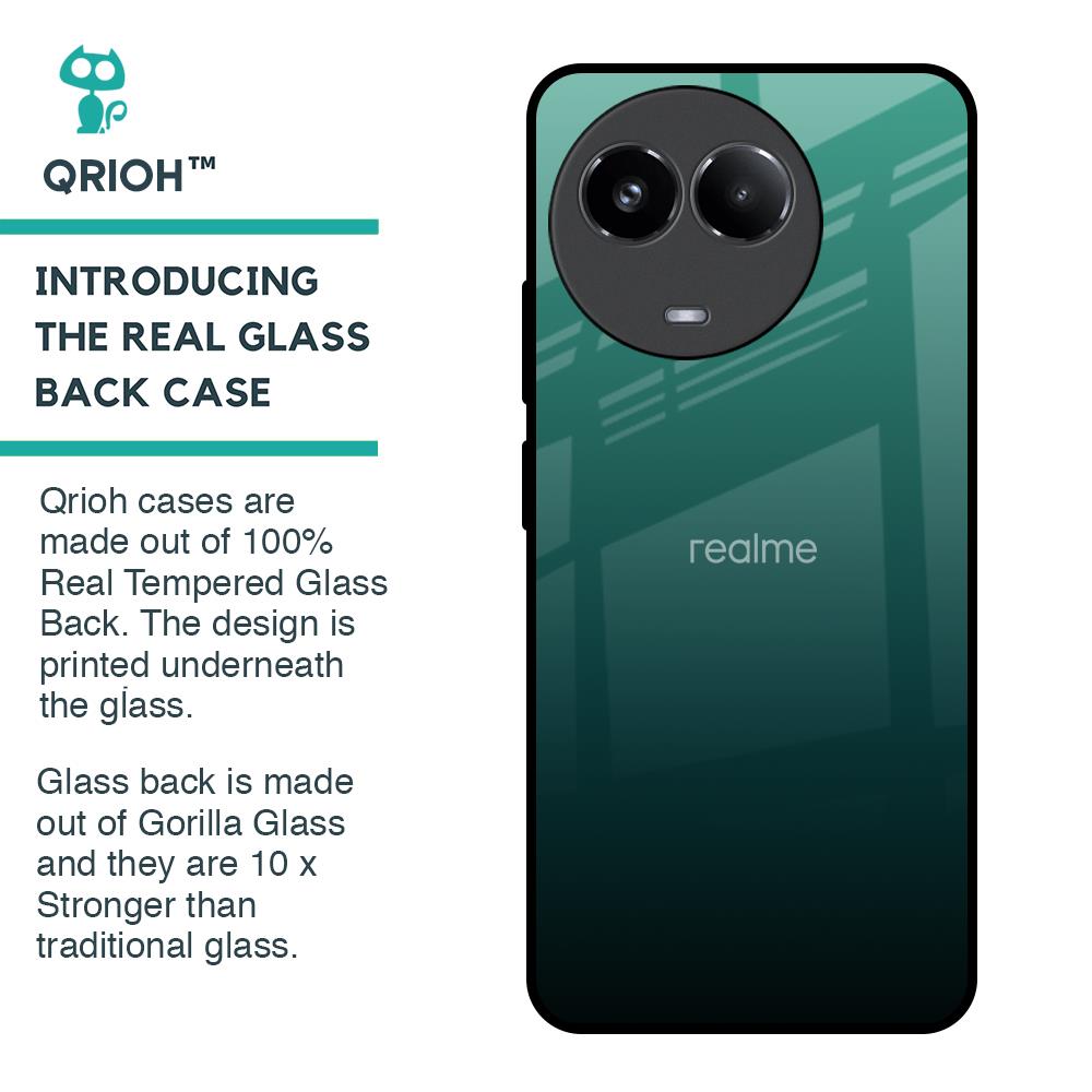 Palm Green Glass Case For Realme 11x 5G