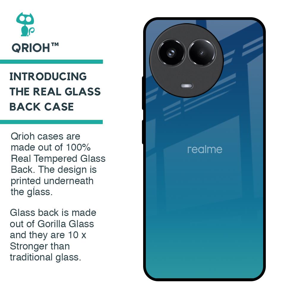 Celestial Blue Glass Case For Realme 11x 5G