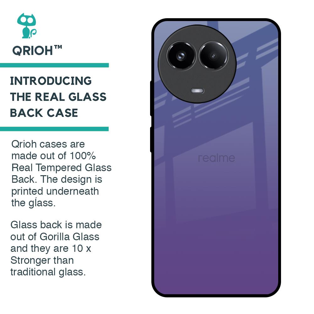 Indigo Pastel Glass Case For Realme 11x 5G