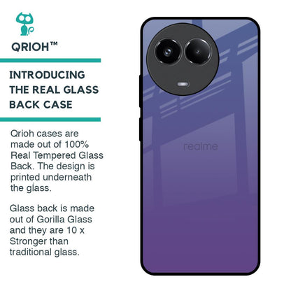 Indigo Pastel Glass Case For Realme 11x 5G