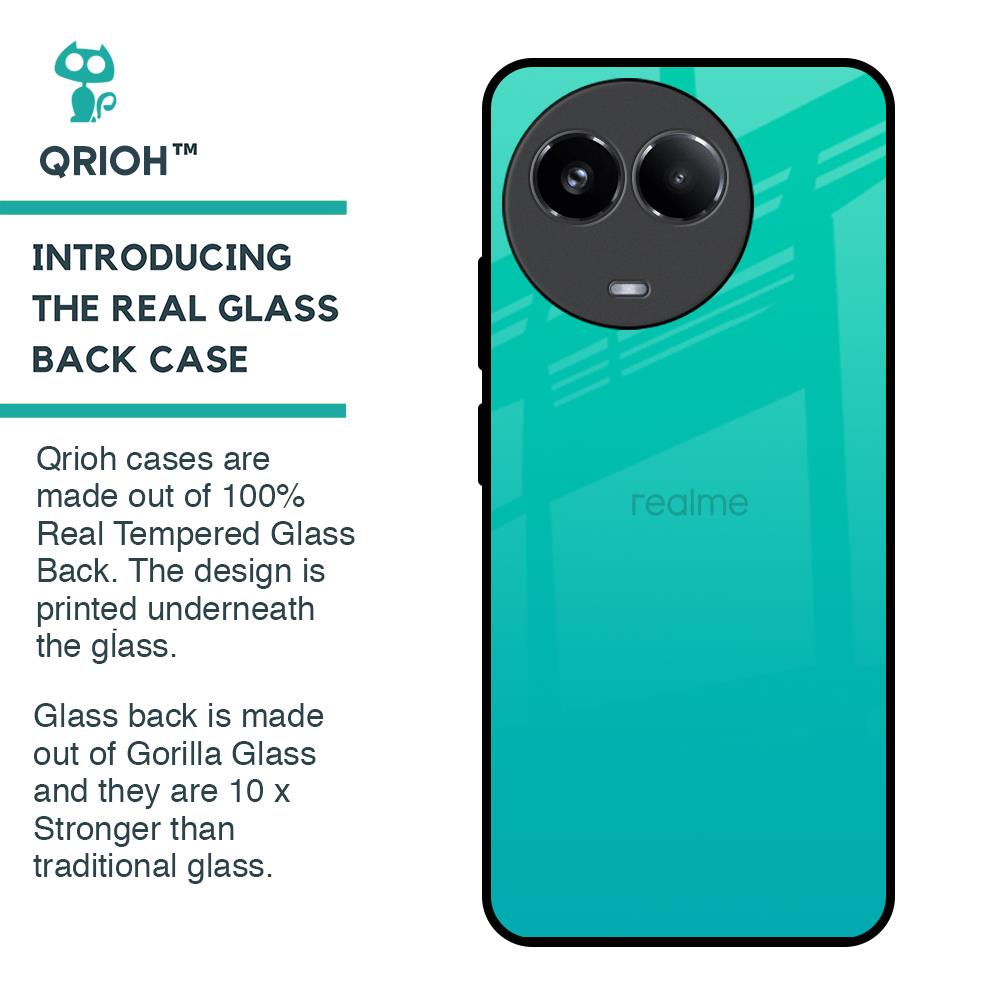Cuba Blue Glass Case For Realme 11x 5G