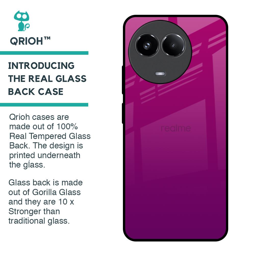 Magenta Gradient Glass Case For Realme 11x 5G