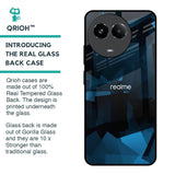 Polygonal Blue Box Glass Case For Realme 11x 5G