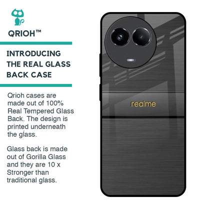 Grey Metallic Glass Case For Realme 11x 5G