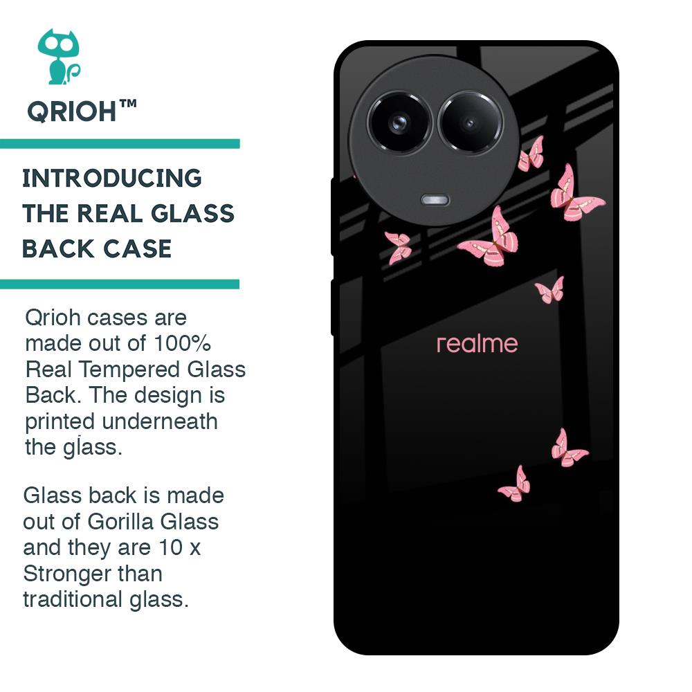 Fly Butterfly Glass Case for Realme 11x 5G