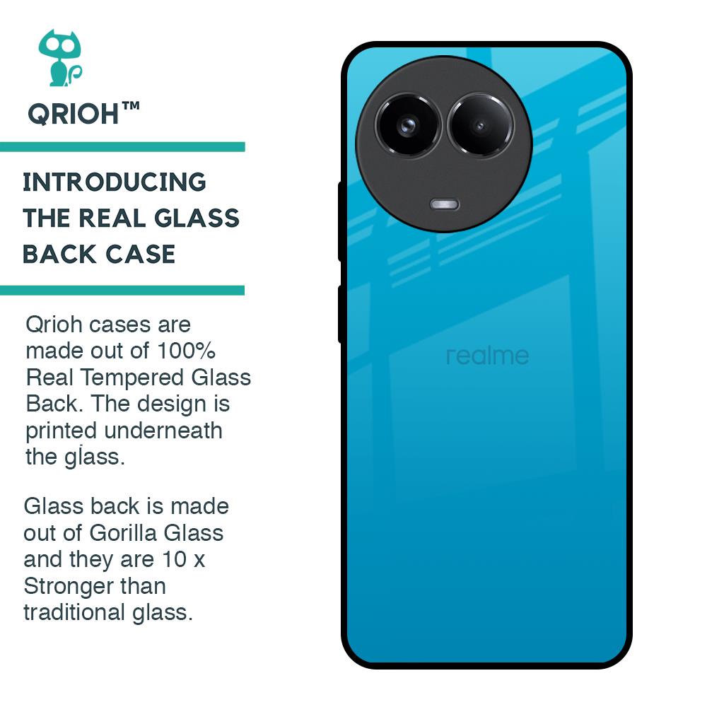 Blue Aqua Glass Case for Realme 11x 5G