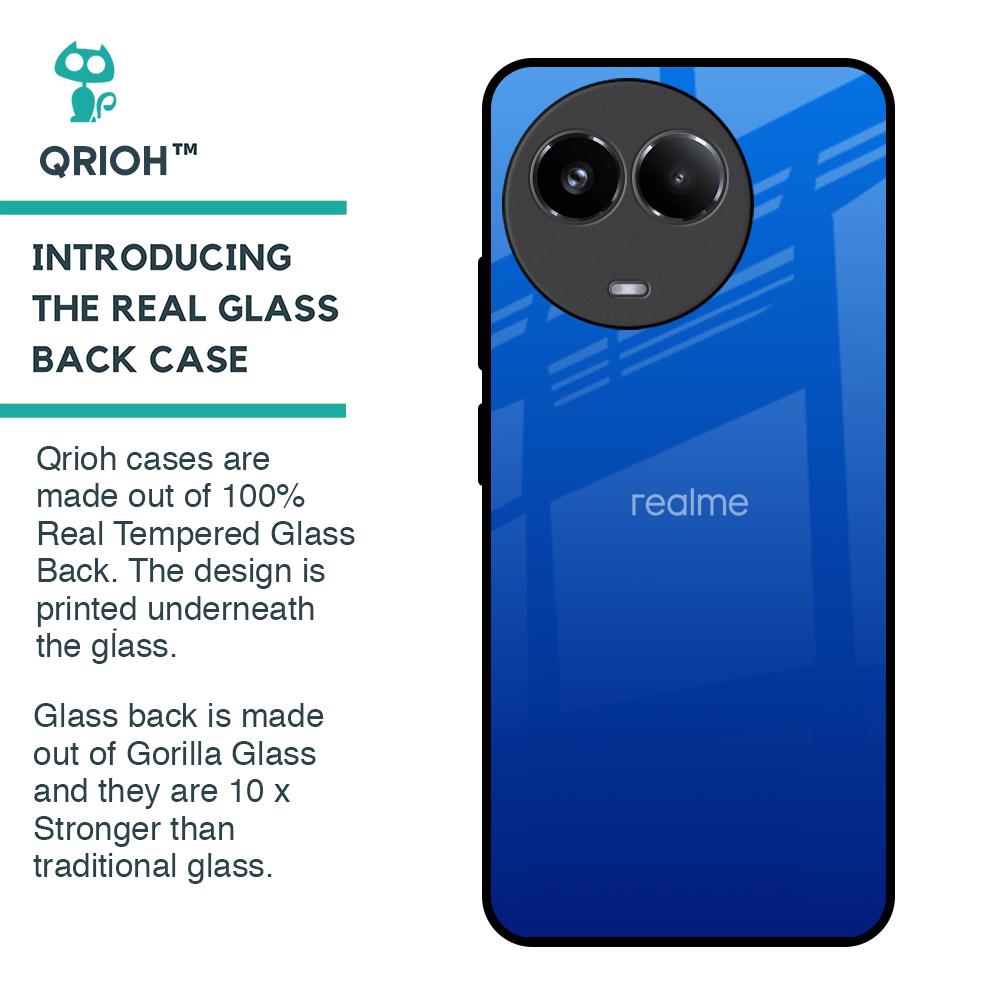 Egyptian Blue Glass Case for Realme 11x 5G