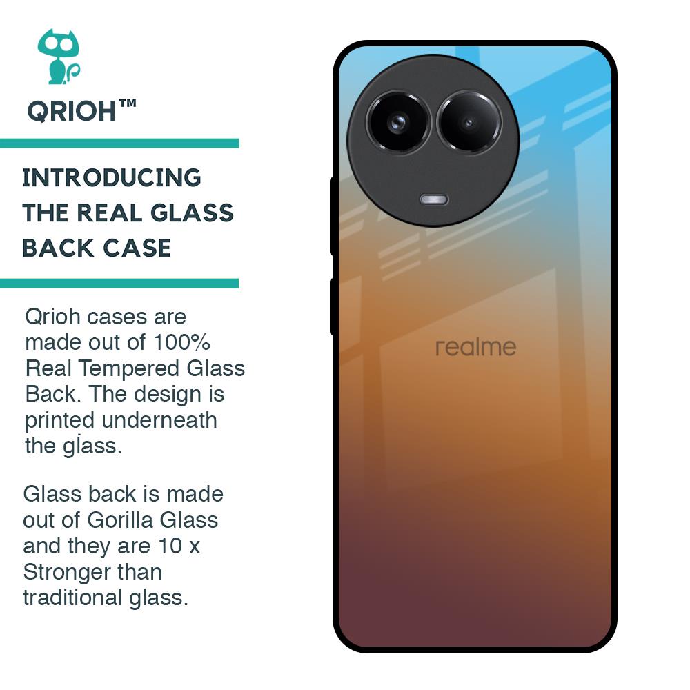 Rich Brown Glass Case for Realme 11x 5G