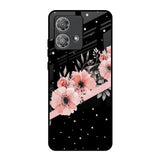Floral Black Band Motorola Edge 40 Neo Glass Back Cover Online