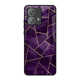 Geometric Purple Motorola Edge 40 Neo Glass Back Cover Online