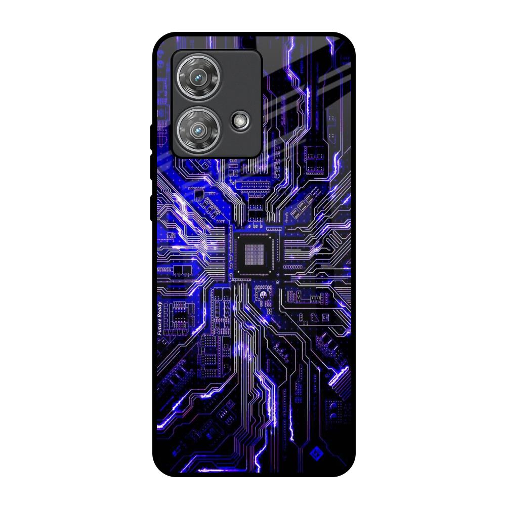 Techno Color Pattern Motorola Edge 40 Neo Glass Back Cover Online