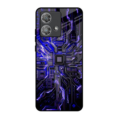 Techno Color Pattern Motorola Edge 40 Neo Glass Back Cover Online