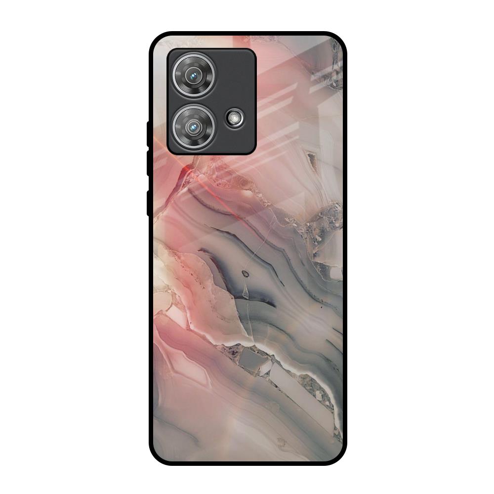 Pink And Grey Marble Motorola Edge 40 Neo Glass Back Cover Online