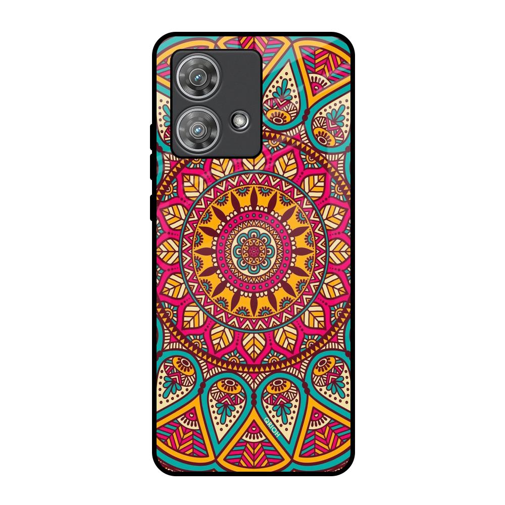 Elegant Mandala Motorola Edge 40 Neo Glass Back Cover Online