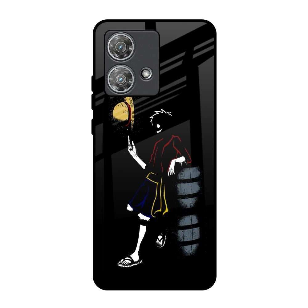Luffy Line Art Motorola Edge 40 Neo Glass Back Cover Online