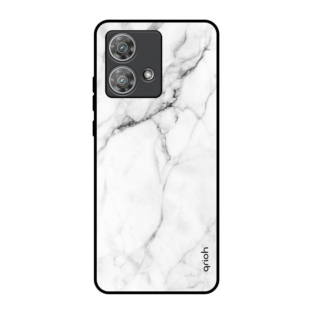Modern White Marble Motorola Edge 40 Neo Glass Back Cover Online