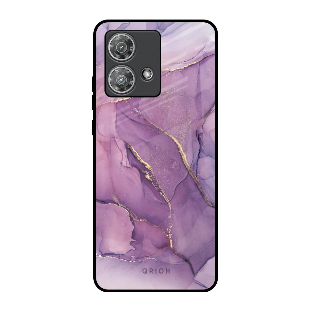Purple Gold Marble Motorola Edge 40 Neo Glass Back Cover Online