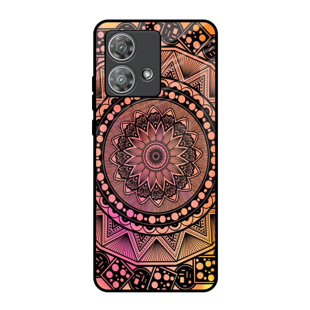 Floral Mandala Motorola Edge 40 Neo Glass Back Cover Online