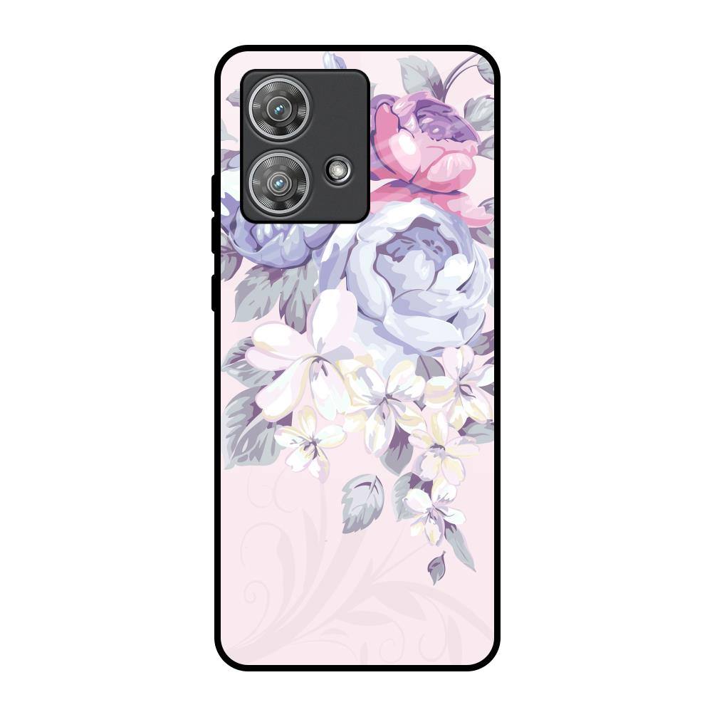 Elegant Floral Motorola Edge 40 Neo Glass Back Cover Online