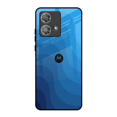 Blue Wave Abstract Motorola Edge 40 Neo Glass Back Cover Online