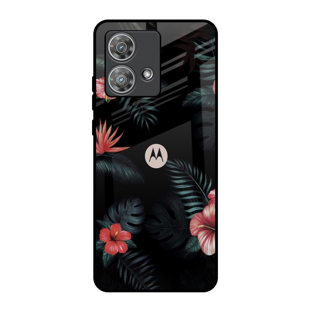 Tropical Art Flower Motorola Edge 40 Neo Glass Back Cover Online