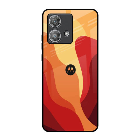 Magma Color Pattern Motorola Edge 40 Neo Glass Back Cover Online