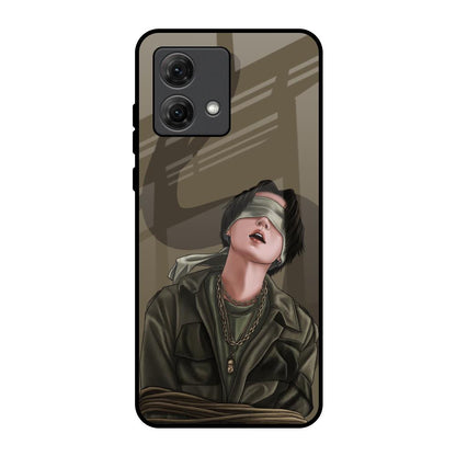 Blind Fold Motorola G84 5G Glass Back Cover Online