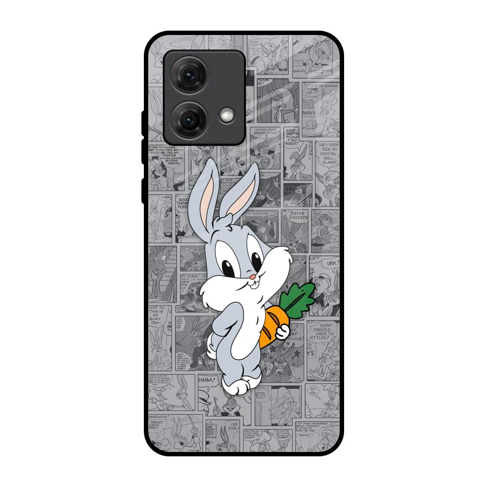 Cute Baby Bunny Motorola G84 5G Glass Back Cover Online