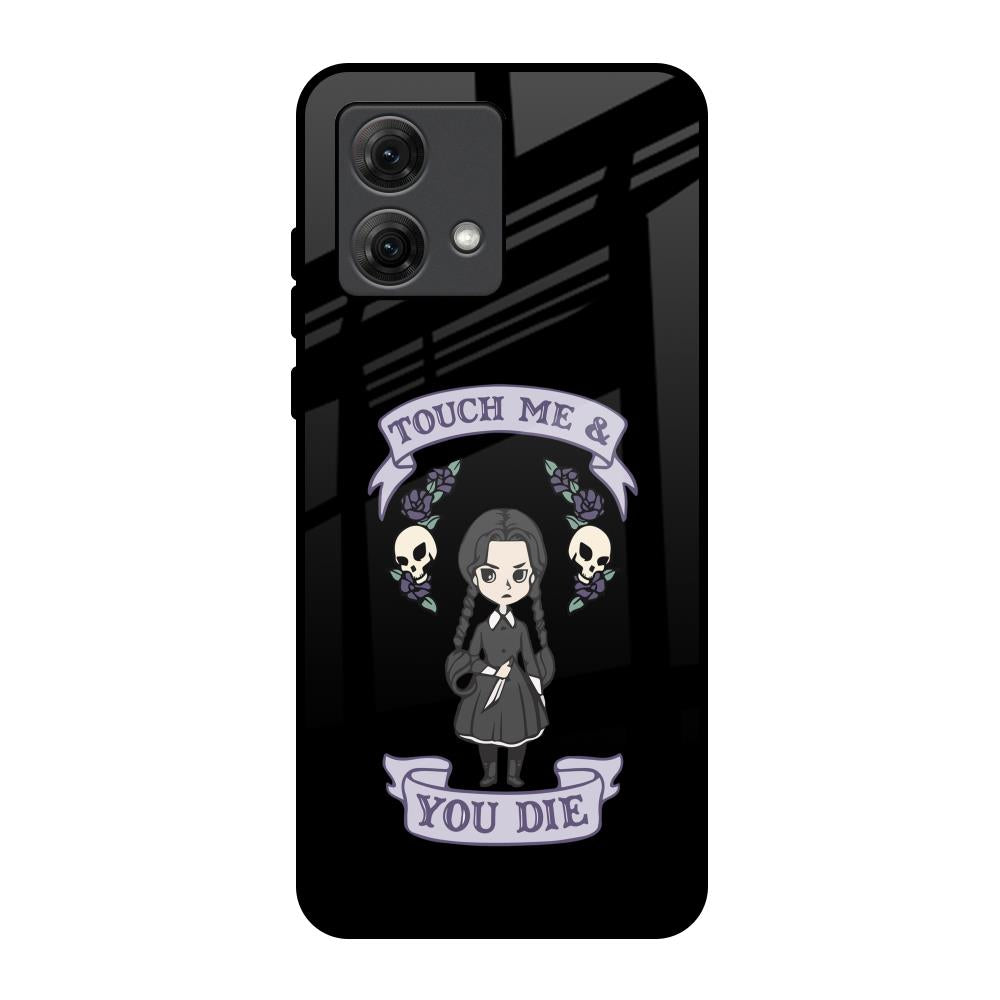 Touch Me & You Die Motorola G84 5G Glass Back Cover Online