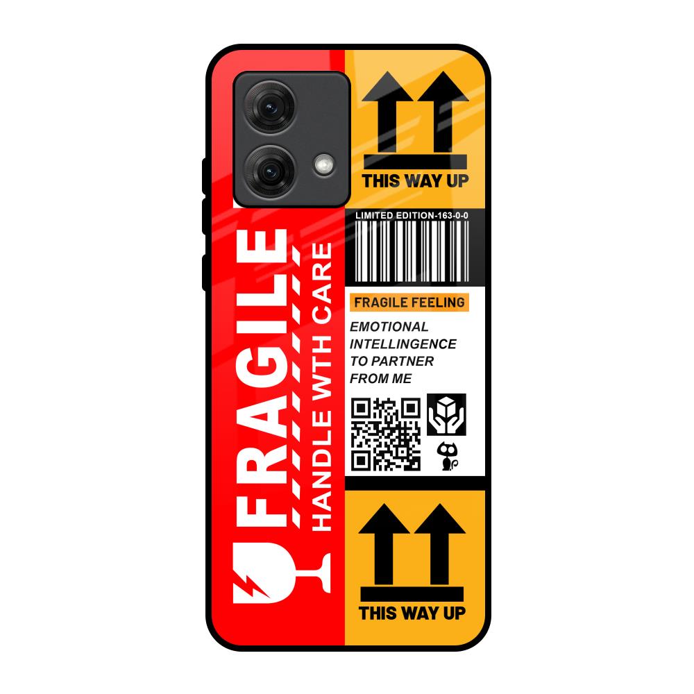 Handle With Care Motorola G84 5G Glass Back Cover Online