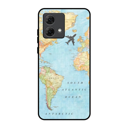 Travel Map Motorola G84 5G Glass Back Cover Online