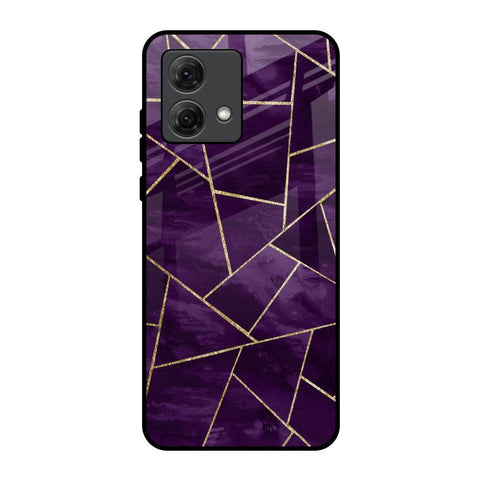 Geometric Purple Motorola G84 5G Glass Back Cover Online