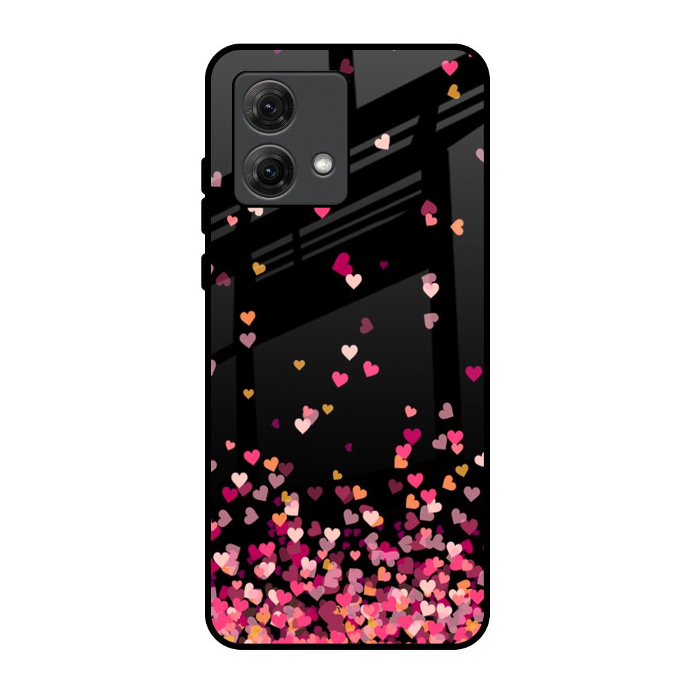 Heart Rain Fall Motorola G84 5G Glass Back Cover Online