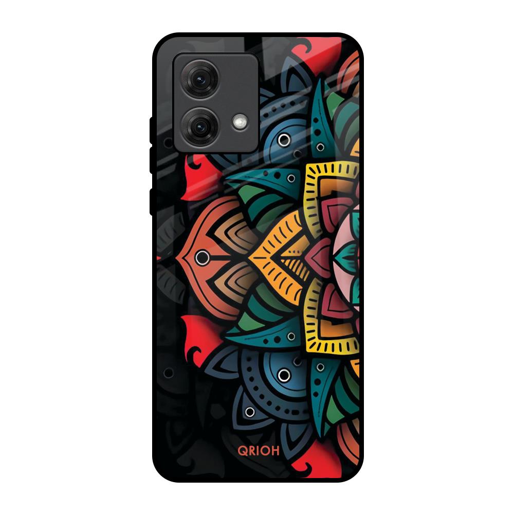 Retro Gorgeous Flower Motorola G84 5G Glass Back Cover Online