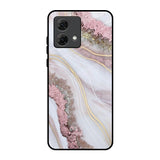 Pink & Gold Gllitter Marble Motorola G84 5G Glass Back Cover Online
