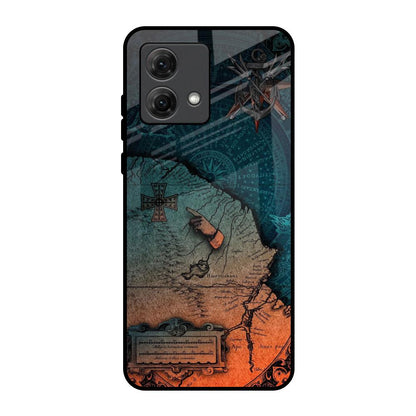 Geographical Map Motorola G84 5G Glass Back Cover Online