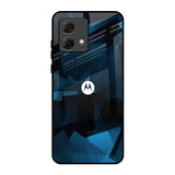 Polygonal Blue Box Motorola G84 5G Glass Back Cover Online