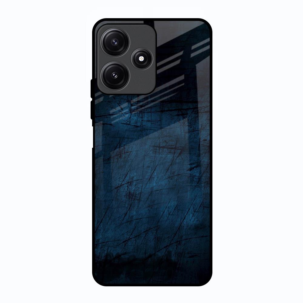 Dark Blue Grunge Poco M6 Pro 5G Glass Back Cover Online
