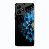 Half Blue Flower Poco M6 Pro 5G Glass Back Cover Online