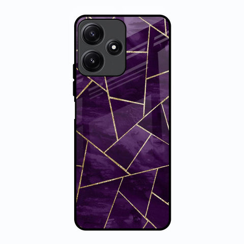 Geometric Purple Poco M6 Pro 5G Glass Back Cover Online