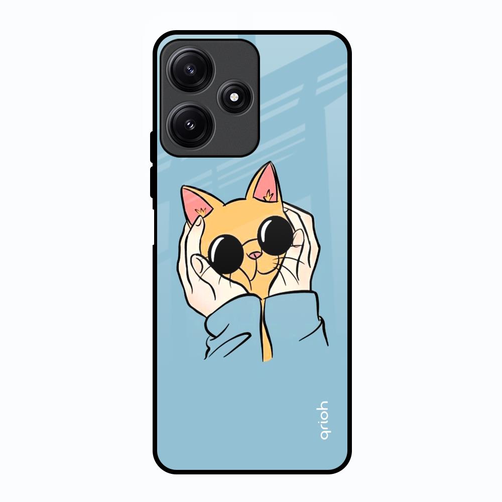 Adorable Cute Kitty Poco M6 Pro 5G Glass Back Cover Online