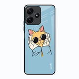 Adorable Cute Kitty Poco M6 Pro 5G Glass Back Cover Online
