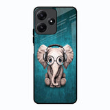 Adorable Baby Elephant Poco M6 Pro 5G Glass Back Cover Online