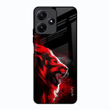 Red Angry Lion Poco M6 Pro 5G Glass Back Cover Online