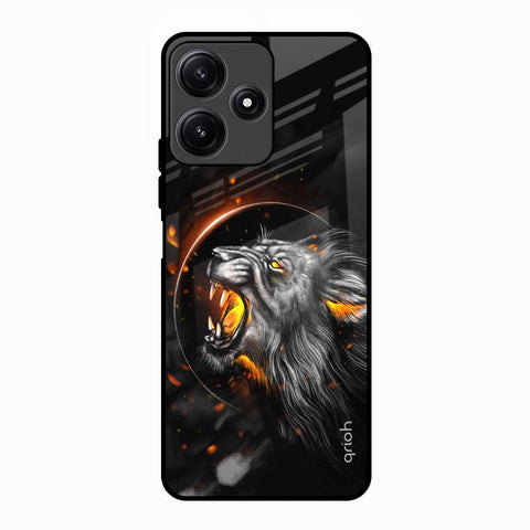 Aggressive Lion Poco M6 Pro 5G Glass Back Cover Online