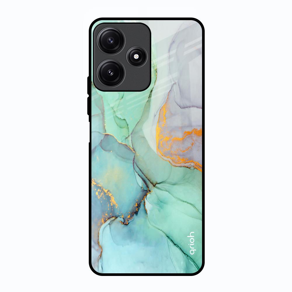 Green Marble Poco M6 Pro 5G Glass Back Cover Online