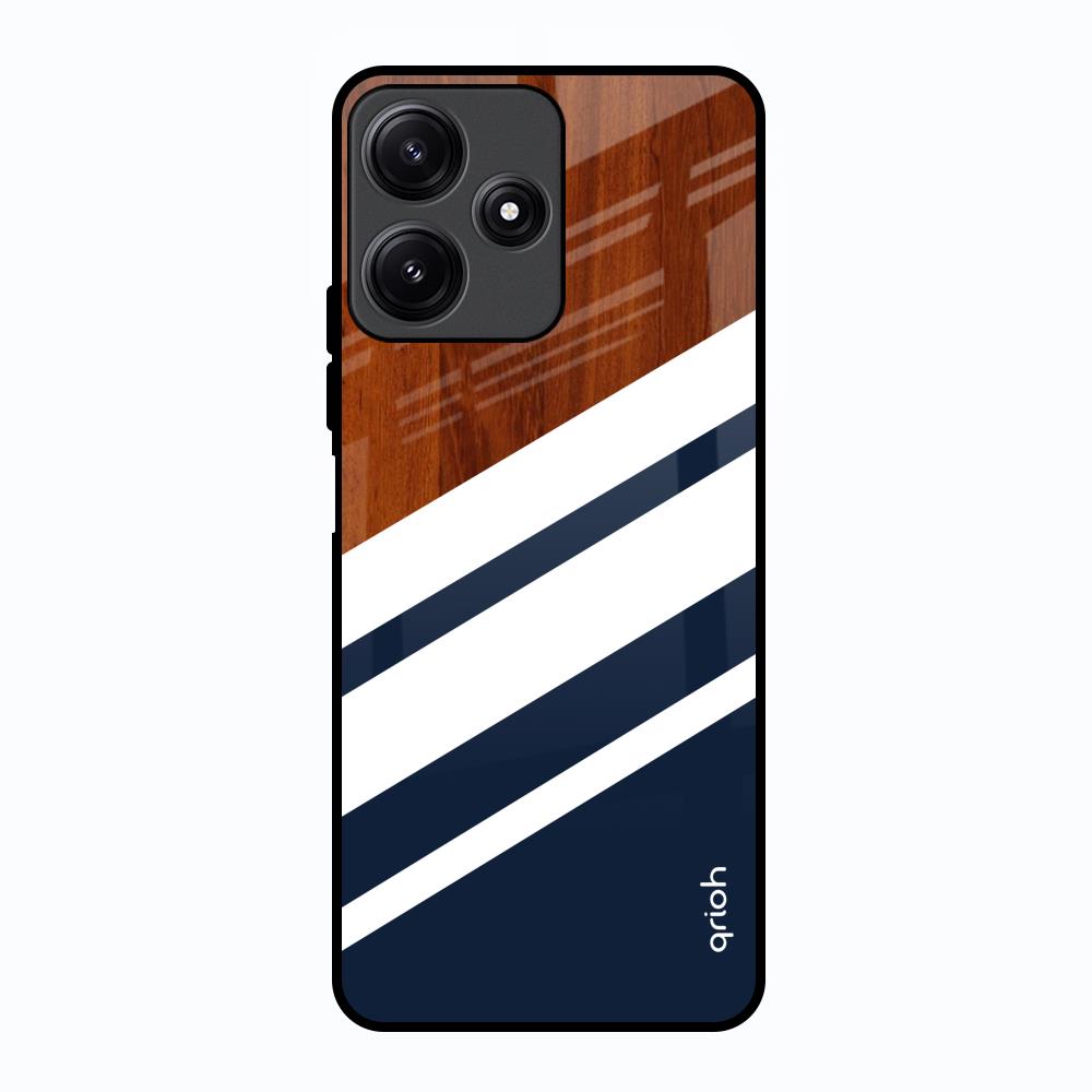 Bold Stripes Poco M6 Pro 5G Glass Back Cover Online