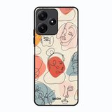 Abstract Faces Poco M6 Pro 5G Glass Back Cover Online