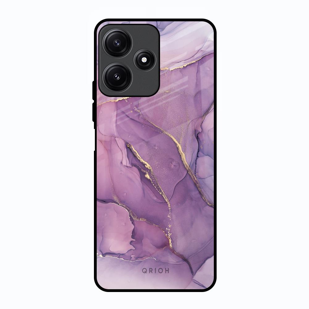 Purple Gold Marble Poco M6 Pro 5G Glass Back Cover Online